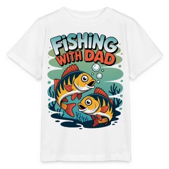 Pêcher avec papa - T-shirt bio MINI CREATOR Stanley/Stella Enfant - blanc - Devant - Maike (125cm)