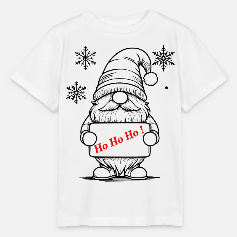 gnome de noël  - T-shirt bio MINI CREATOR Stanley/Stella Enfant - blanc