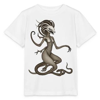 BUG #4 - dark hell - T-shirt bio MINI CREATOR Stanley/Stella Enfant - blanc - Devant - Maike (125cm)