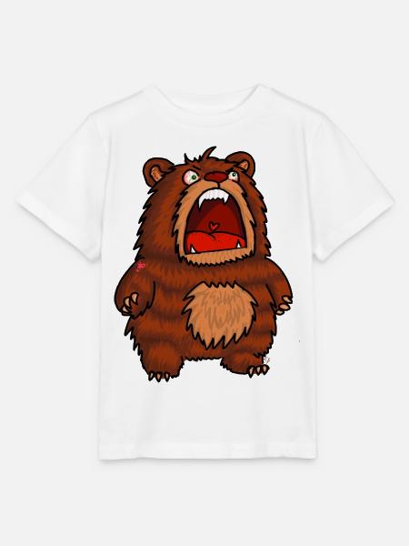 Hangry Bear - Stanley/Stella Kinder T-Shirt MINI CREATOR - Weiß