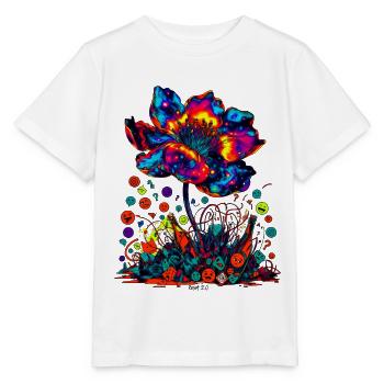 Réinitialisation Cosmique Bloom 2.0 - T-shirt bio MINI CREATOR Stanley/Stella Enfant - blanc - Devant - Maike (125cm)