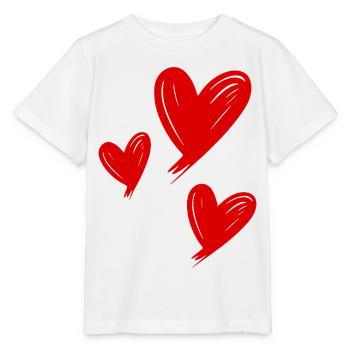 Cœurs Rouges - T-shirt bio MINI CREATOR Stanley/Stella Enfant - blanc - Devant - Maike (125cm)