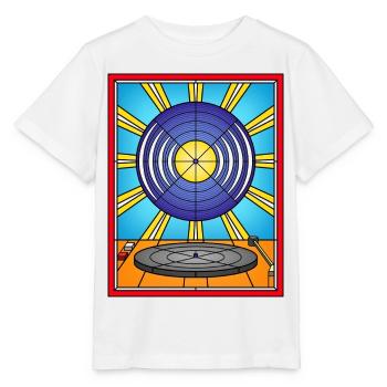 Stained Glass Vinyl Album and Turntable - Stanley/Stella MINI CREATOR Kids’ T-Shirt - white - Front - Maike (125cm)