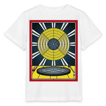 Stained Glass Vinyl Album and Turntable - Stanley/Stella MINI CREATOR Kids’ T-Shirt - white - Front - Maike (125cm)