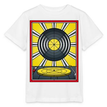 Stained Glass Vinyl Album and Turntable - Stanley/Stella MINI CREATOR Kids’ T-Shirt - white - Front - Maike (125cm)
