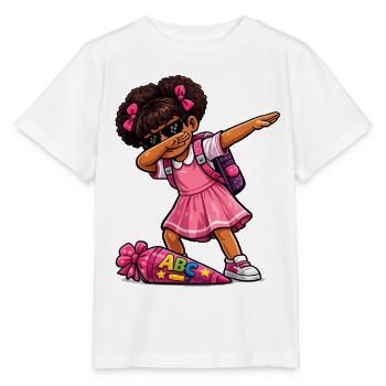 Dabbing ABC shooter Afro - Stanley/Stella MINI CREATOR Kids’ T-Shirt - white - Front - Maike (125cm)