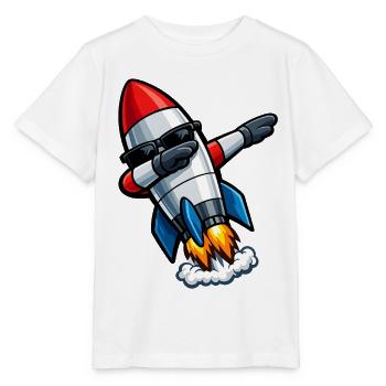 Dabbing Rakete - Stanley/Stella Kinder T-Shirt MINI CREATOR  - Weiß - Vorne - Maike (125cm)