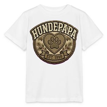 Hundepapa Shirt | Stolzer Hunde Papa Geschenk  - Stanley/Stella Kinder T-Shirt MINI CREATOR  - Weiß - Vorne - Maike (125cm)