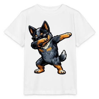 Dabbing Australian Cattle Dog - Stanley/Stella MINI CREATOR Kids’ T-Shirt - white - Front - Maike (125cm)