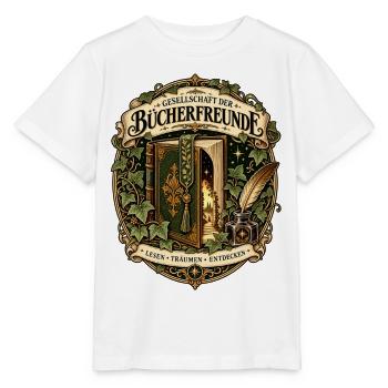 Gesellschaft der Bücherfreunde - Stanley/Stella Kinder T-Shirt MINI CREATOR  - Weiß - Vorne - Maike (125cm)