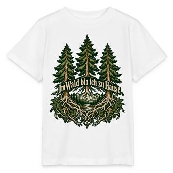 Im Wald bin ich zu Hause - Stanley/Stella Kinder T-Shirt MINI CREATOR  - Weiß - Vorne - Maike (125cm)