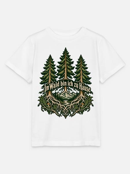 Im Wald bin ich zu Hause - Stanley/Stella Kinder T-Shirt MINI CREATOR  - Weiß