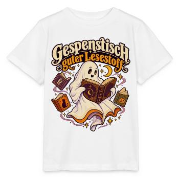 Gespenstisch guter Lesestoff - Stanley/Stella Kinder T-Shirt MINI CREATOR  - Weiß - Vorne - Maike (125cm)