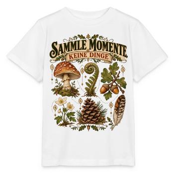 Sammle Momente, keine Dinge - Stanley/Stella Kinder T-Shirt MINI CREATOR  - Weiß - Vorne - Maike (125cm)