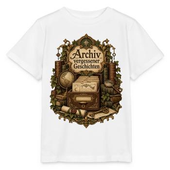 Archiv vergessener Geschichten - Stanley/Stella Kinder T-Shirt MINI CREATOR  - Weiß - Vorne - Maike (125cm)