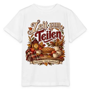 Zeit zum Teilen - Stanley/Stella Kinder T-Shirt MINI CREATOR  - Weiß - Vorne - Maike (125cm)