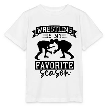 La lutte est mon catcheur de saison préféré - T-shirt bio MINI CREATOR Stanley/Stella Enfant - blanc - Devant - Maike (125cm)