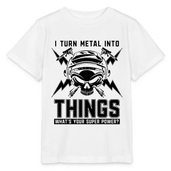 Welder Turn Metal Into Welding Iron Career Weld - Stanley/Stella MINI CREATOR Kids’ T-Shirt - white - Front - Maike (125cm)
