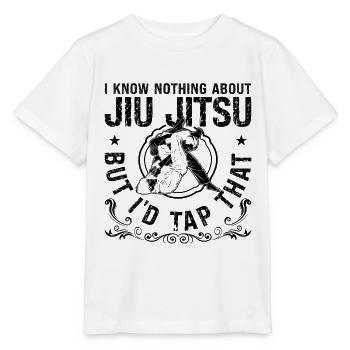 I Know Nothing Jiu Jitsu Combat Fighting Fighter - Stanley/Stella Kinder T-Shirt MINI CREATOR  - Weiß - Vorne - Maike (125cm)