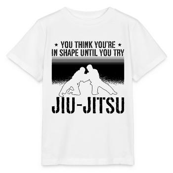 Jiu Jitsu You Think You're Fighter Combat Fighting - Stanley/Stella Kinder T-Shirt MINI CREATOR  - Weiß - Vorne - Maike (125cm)