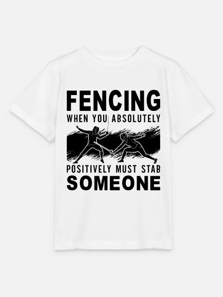 Fencing When You Absolutely Must Longswords Fencer - Stanley/Stella Kinder T-Shirt MINI CREATOR - Weiß
