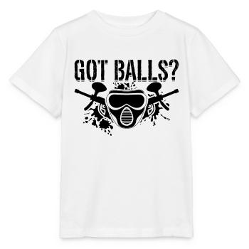 Got Balls Paintball Air Gun Sport Paintball Player - Stanley/Stella MINI CREATOR Kids’ T-Shirt - white - Front - Maike (125cm)
