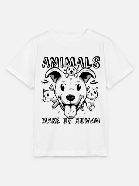 Animals Makes Animal Welfare Foster Animal Worker - Stanley/Stella MINI CREATOR Kids’ T-Shirt - white