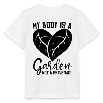My Body Is A Veganism Healthy Eating Vegan Lover - Stanley/Stella MINI CREATOR Kids’ T-Shirt - white - Front - Maike (125cm)