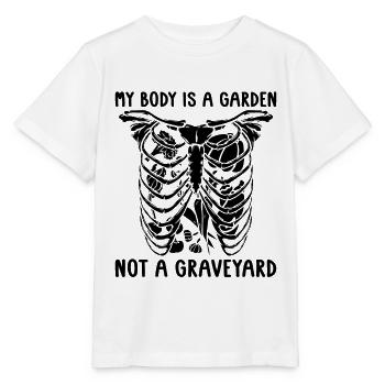 My Body Is A Plant Based Meatless Vegan Diet Lover - Stanley/Stella MINI CREATOR Kids’ T-Shirt - white - Front - Maike (125cm)