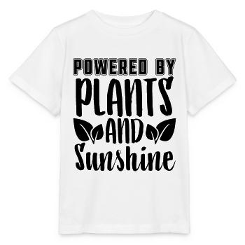 Powered By Plants Healthy Eating Vegan Diet Lover - Stanley/Stella MINI CREATOR Kids’ T-Shirt - white - Front - Maike (125cm)