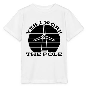 Yes I Work The Retro Windmill Turbine Technician - Stanley/Stella Kinder T-Shirt MINI CREATOR  - Weiß - Vorne - Maike (125cm)