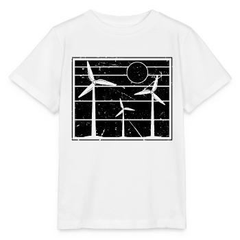 Technicien en turbine d’énergie verte rétro éolienne - T-shirt bio MINI CREATOR Stanley/Stella Enfant - blanc - Devant - Maike (125cm)
