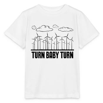 Turn Baby Turn Loves Wind Power Turbine Technician - Stanley/Stella Kinder T-Shirt MINI CREATOR  - Weiß - Vorne - Maike (125cm)