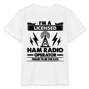I'm A Licensed Ham Radio Tower Ham Radio Operator - Stanley/Stella MINI CREATOR Kids’ T-Shirt - white - Front - Maike (125cm)