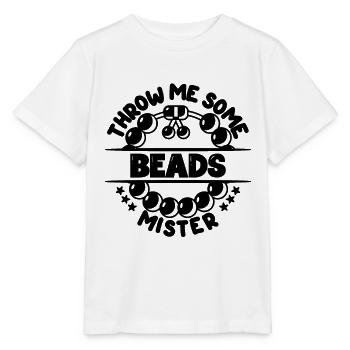 Throw Me Some Beads Mister Beading Jewelry Beader - Stanley/Stella MINI CREATOR Kids’ T-Shirt - white - Front - Maike (125cm)
