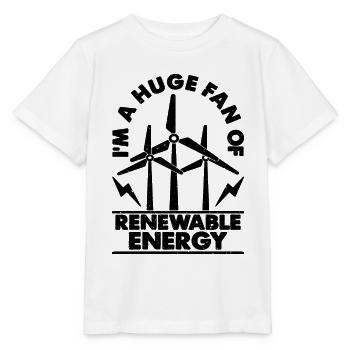 I'm A Huge Fan Of Wind Energy Turbine Technician - Stanley/Stella Kinder T-Shirt MINI CREATOR  - Weiß - Vorne - Maike (125cm)