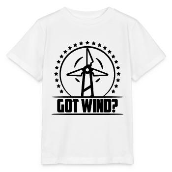 Got Wind aime le technicien en turbines d’énergie renouvelable - T-shirt bio MINI CREATOR Stanley/Stella Enfant - blanc - Devant - Maike (125cm)