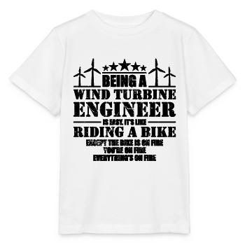 Being A Wind Turbine Renewable Turbine Technician - Stanley/Stella Kinder T-Shirt MINI CREATOR  - Weiß - Vorne - Maike (125cm)