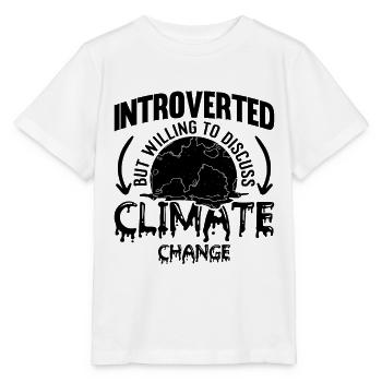 Activiste pour le climat introverti mais volontaire - T-shirt bio MINI CREATOR Stanley/Stella Enfant - blanc - Devant - Maike (125cm)