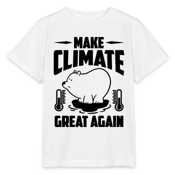 Make Climate Great Science Global Warming Advocate - Stanley/Stella MINI CREATOR Kids’ T-Shirt - white - Front - Maike (125cm)
