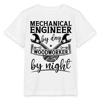 Ingénieur mécanique de jour Génie du bois - T-shirt bio MINI CREATOR Stanley/Stella Enfant - blanc - Devant - Maike (125cm)