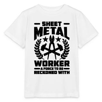 Sheet Metal Worker A Force To Mechanic Metal Work - Stanley/Stella MINI CREATOR Kids’ T-Shirt - white - Front - Maike (125cm)