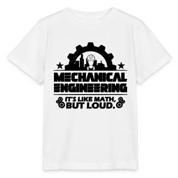 Le génie mécanique, c’est comme un mécanicien d’avion - T-shirt bio MINI CREATOR Stanley/Stella Enfant - blanc - Devant - Maike (125cm)