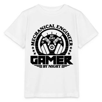 Ingénieur mécanique de nuit Génie Civil - T-shirt bio MINI CREATOR Stanley/Stella Enfant - blanc - Devant - Maike (125cm)