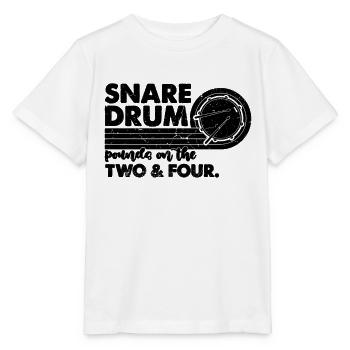 Snare Drum Pounds On The Instrument Lovers Drummer - Stanley/Stella MINI CREATOR Kids’ T-Shirt - white - Front - Maike (125cm)