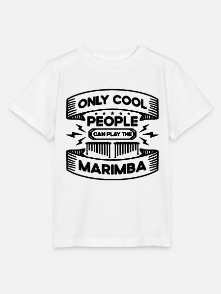 Only Cool People Marimba Percussion Marimba Player - Stanley/Stella Kinder T-Shirt MINI CREATOR - Weiß