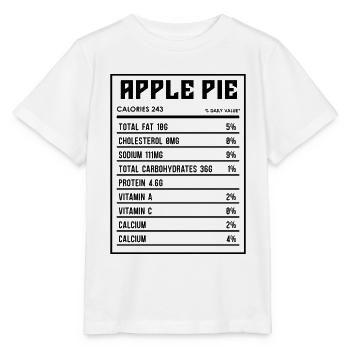 Apple Pie Nutrition Facts Pastries Apple Pie Lover - Stanley/Stella Kinder T-Shirt MINI CREATOR  - Weiß - Vorne - Maike (125cm)