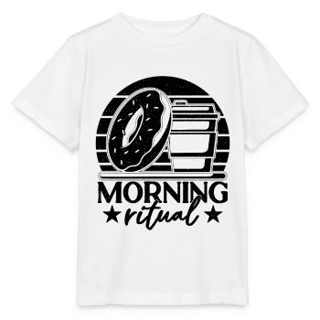Morning Ritual Breakfast Coffee & Donuts Lover - Stanley/Stella Kinder T-Shirt MINI CREATOR  - Weiß - Vorne - Maike (125cm)
