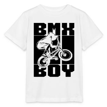 BMX Boy Retro Loves Bicyclette Cycling BMX Rider - Stanley/Stella MINI CREATOR Kids’ T-Shirt - white - Front - Maike (125cm)