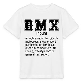 BMX An Abbreviation For Loves Bicyclette BMX Rider - Stanley/Stella MINI CREATOR Kids’ T-Shirt - white - Front - Maike (125cm)